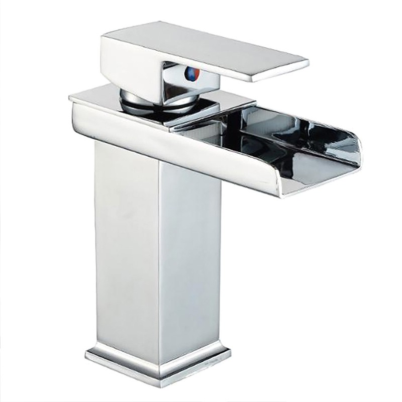 Grifo de Lavabo Monomando Cromo tipo Cascada, Moderno