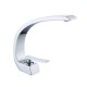 Grifo lavabo moderno tipo nórdico con lineas curvas monomando