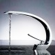 Grifo lavabo moderno tipo nórdico con lineas curvas monomando