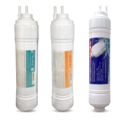 Kit Filtros encapsulados ósmosis inversa de doble espiga conexión rápida tipo U de 1/4" para fuentes de agua