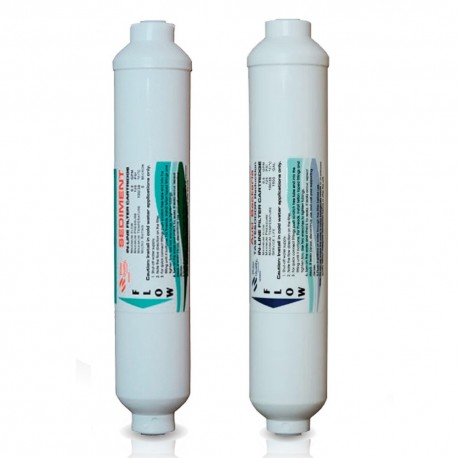 Kit de 2 Filtros para Osmosis Inversa de acuario 2" x 10"