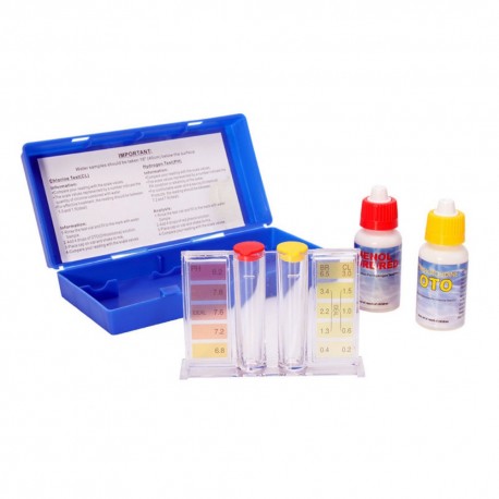 Test Kit analizador de Cloro y pH por gotas
