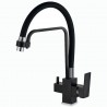 Grifo Osmosis Inversa 3 vías, extraible, giratorio 360º lineas cuadradas de Rosmmel la serie Poseidon