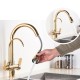 Grifo Osmosis Inversa 3 vías, extraible, giratorio 360º lineas curvas