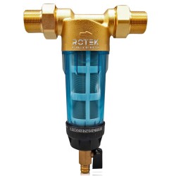 Filtro de agua de latón con malla inox para entrada general de agua autolimpiante