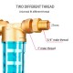 Filtro de agua de latón con malla inox para entrada general de agua autolimpiante