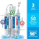 Osmosis inversa compacto para acuario de 3 etapas y membrana de 100GPD