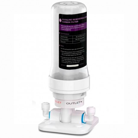 Posfiltro de agua en línea para sistemas de osmosis inversa con remineralización alcalina