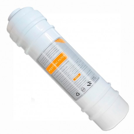 Cartucho de reemplazo de Postfiltro de Carbón Activo, conexion espiga para Ósmosis Inversa