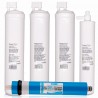 Kit 4 filtros recambio osmosis inversa green filter tipo CS con post filtro CS y membrana