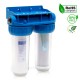 Filtro de agua doble con conexión 1", cartucho de sedimentos y carbón activo CTO