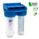 Filtro de agua doble con conexión 1", cartucho de sedimentos y carbón activo CTO