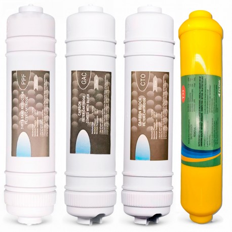 Recambio o Kit de Filtros para Osmosis Compacta "EN LÍNEA" Universal - 1