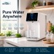 Dispensador de agua portatil de sobremesa con Osmosis Inversa sin instalación y bajo rechazo de agua