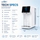Dispensador de agua portatil de sobremesa con Osmosis Inversa sin instalación y bajo rechazo de agua