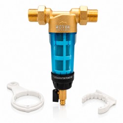 Prefiltro de Agua Autolimpiante de Latón 40 Micras con Malla Inox 1” y 3/4”