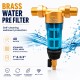 Filtro de agua de latón con malla inox para entrada general de agua autolimpiante