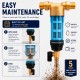 Filtro de agua de latón con malla inox para entrada general de agua autolimpiante