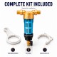 Filtro de agua de latón con malla inox para entrada general de agua autolimpiante