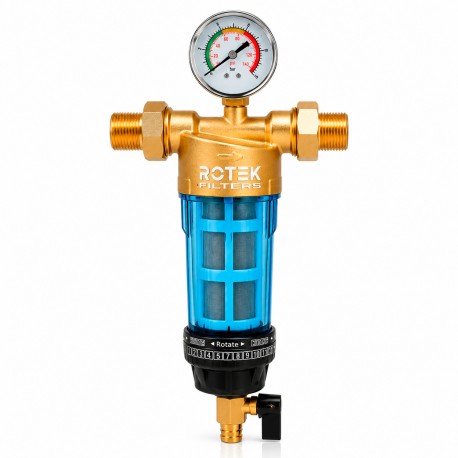Filtro de agua con malla inox autolimpiante  para entrada general de agua - 1