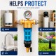 Filtro de agua con malla inox autolimpiante  para entrada general de agua - 1