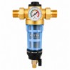 Pre Filtro de agua con manómetro de alto caudal y válvula de lavado centrífugo