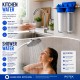 Filtro de agua doble con conexión 1", cartucho de sedimentos y carbón activo CTO