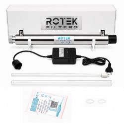 Esterilizador Ultravioleta UV 55W 12 GPM para Agua de Pozo y Vivienda ROTEK
