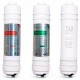 Kit de Recambio Oficial 3 Filtros para Sistemas de Ósmosis Inversa FONPUR - Conexión Rápida Espiga Tipo I