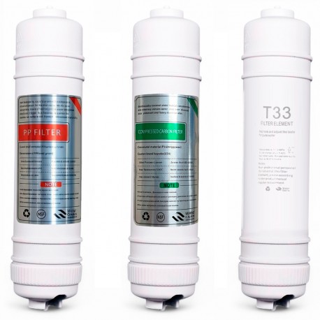 Kit de Recambio Oficial 3 Filtros para Sistemas de Ósmosis Inversa FONPUR - Conexión Rápida Espiga Tipo I