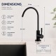 Grifo moderno negro mate para Osmosis Inversa