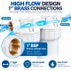 Filtro de agua doble con conexión 1", cartucho de sedimentos y carbón activo CTO