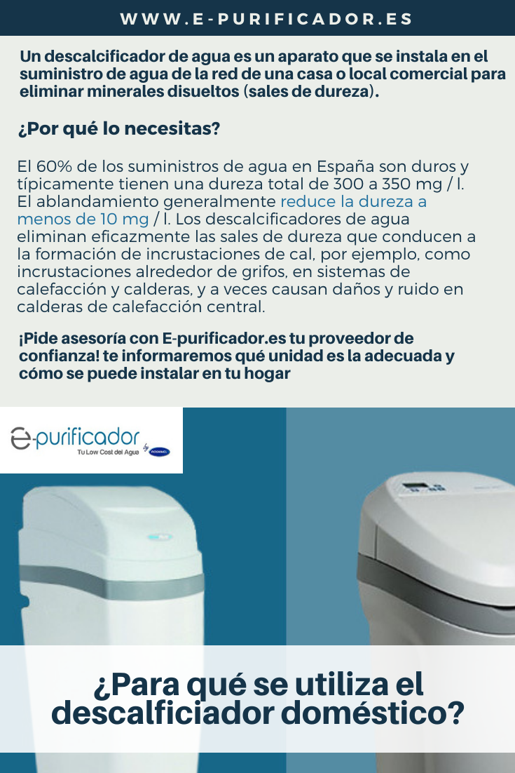 que es un descalcificador de agua